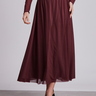 Saia de Tule com Elástico Midi Margot Vinho